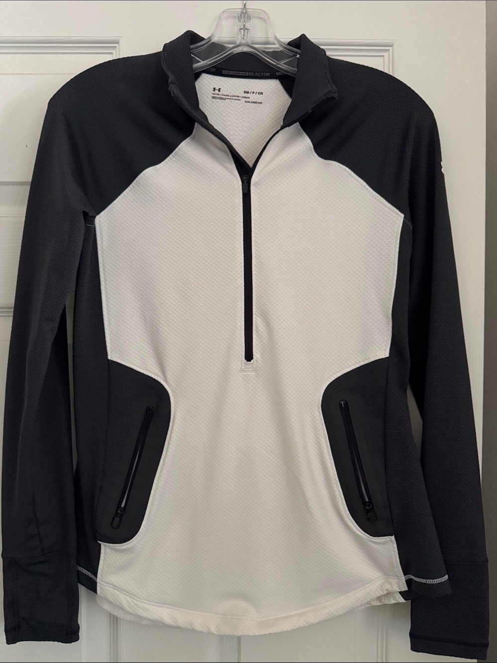 Under Armour Charcoal & White Half-Zip Athletic Pullover